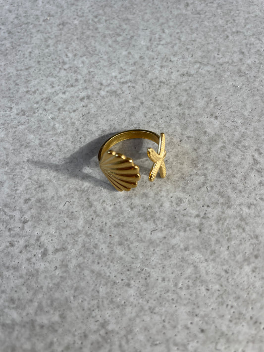 Coral Adjustable Ring