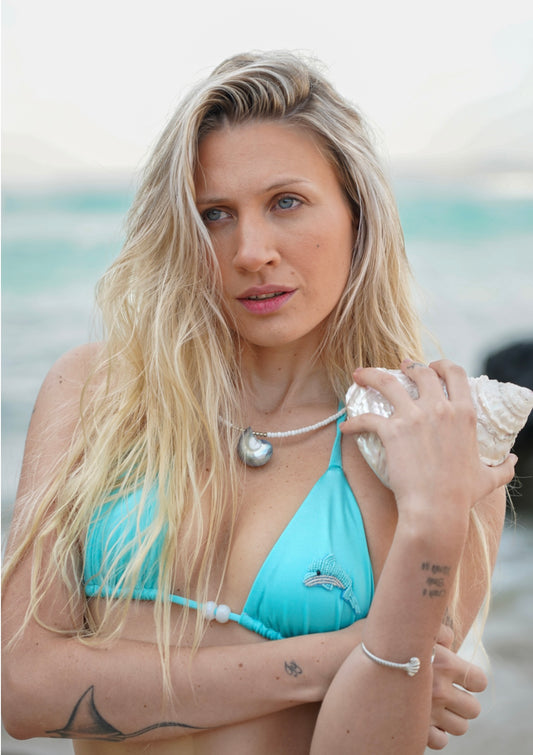 Beaded Dolphin TRI TOP