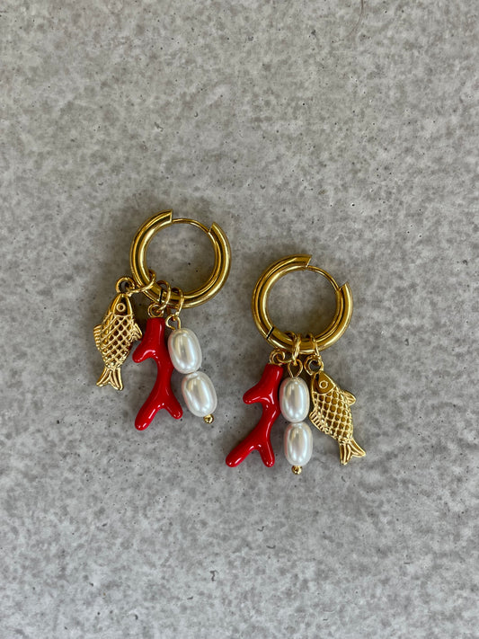 Fish Hoop Earring