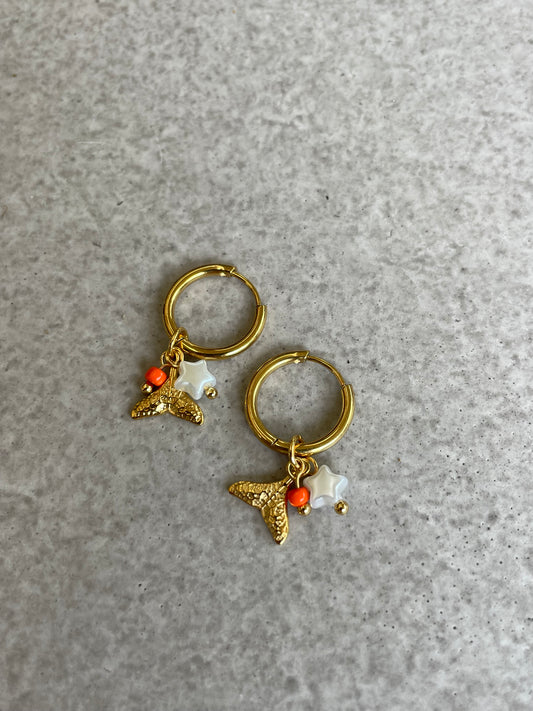 Whale Tail Hoop Earring