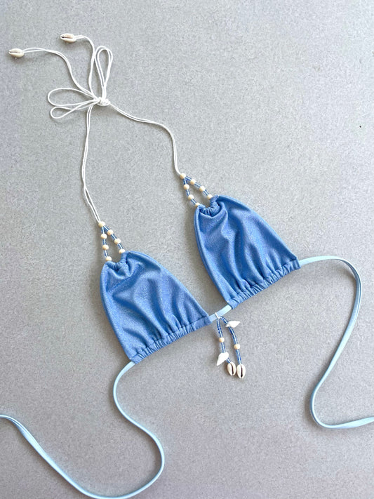 Saltie Bralette - Lurex Blue Seas
