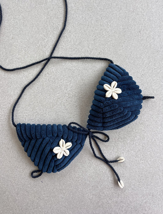 Cowrie Bralette - NAVY